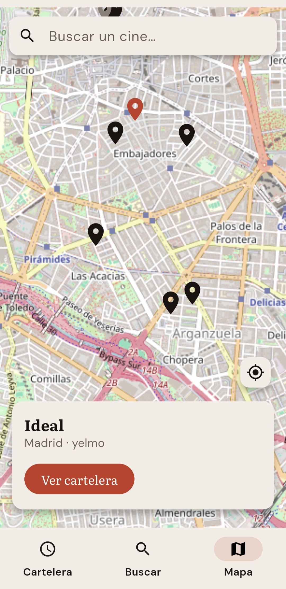 Mapa de cines